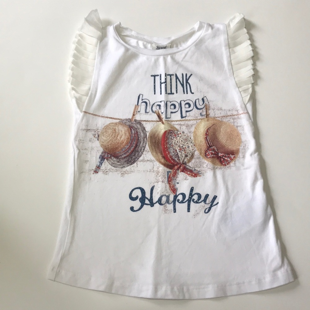 Mayoral Ruffle Sleeves Top Size 4T